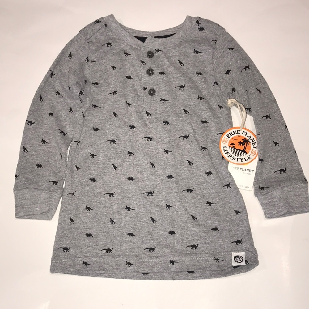Free Planet Dinosaur Shirt Boys Size 3T NWT